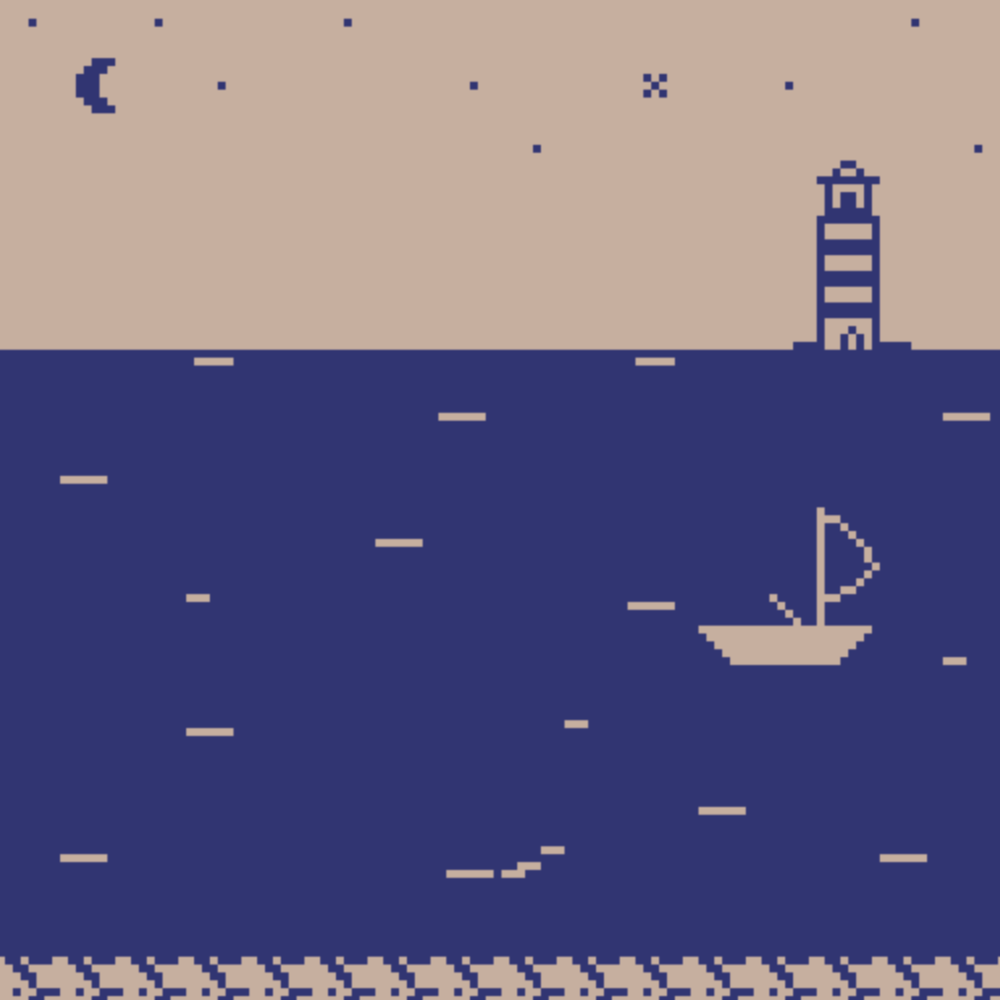 a boat on the ocean with a lighthouse in the distance