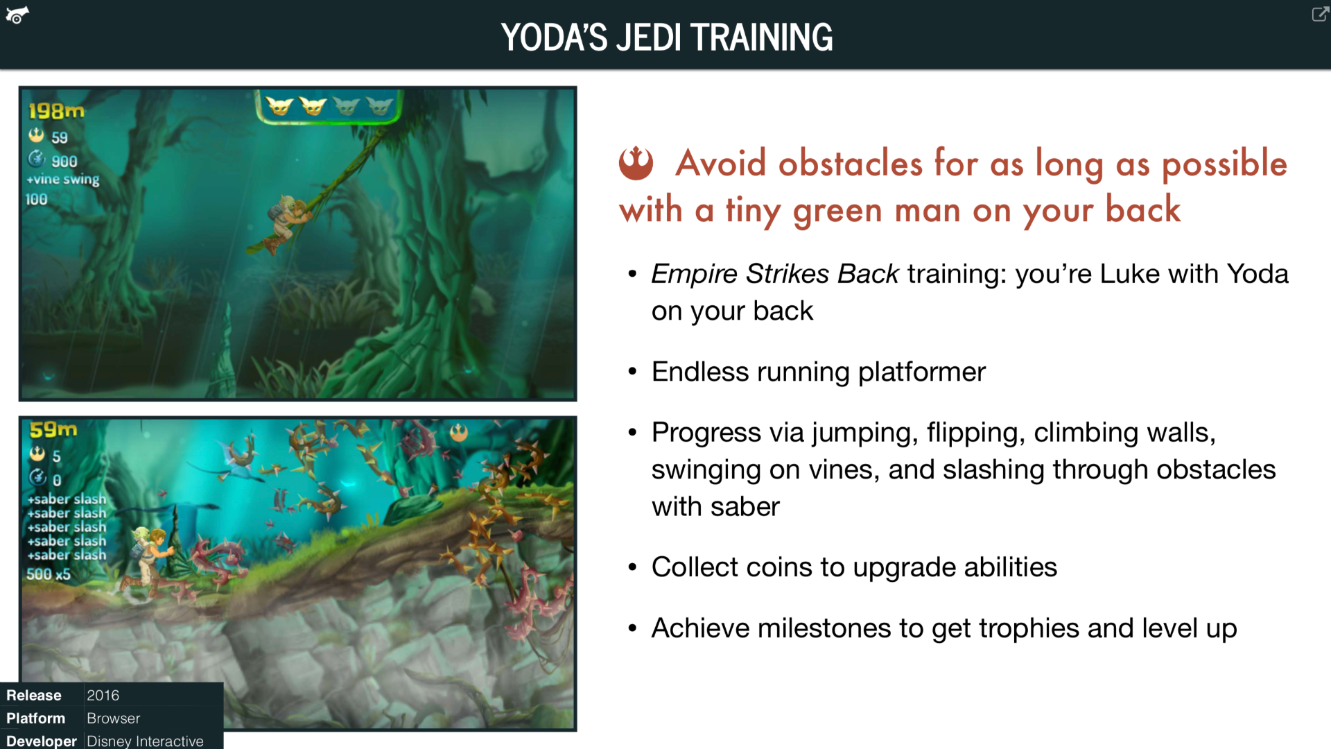 Overview of Yoda's Jedi Training (2016)