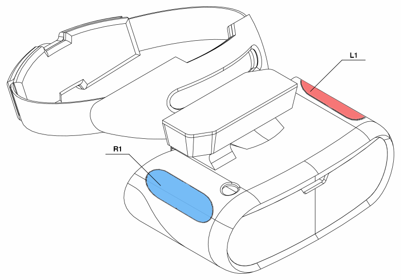 Proposed headset, showing right side